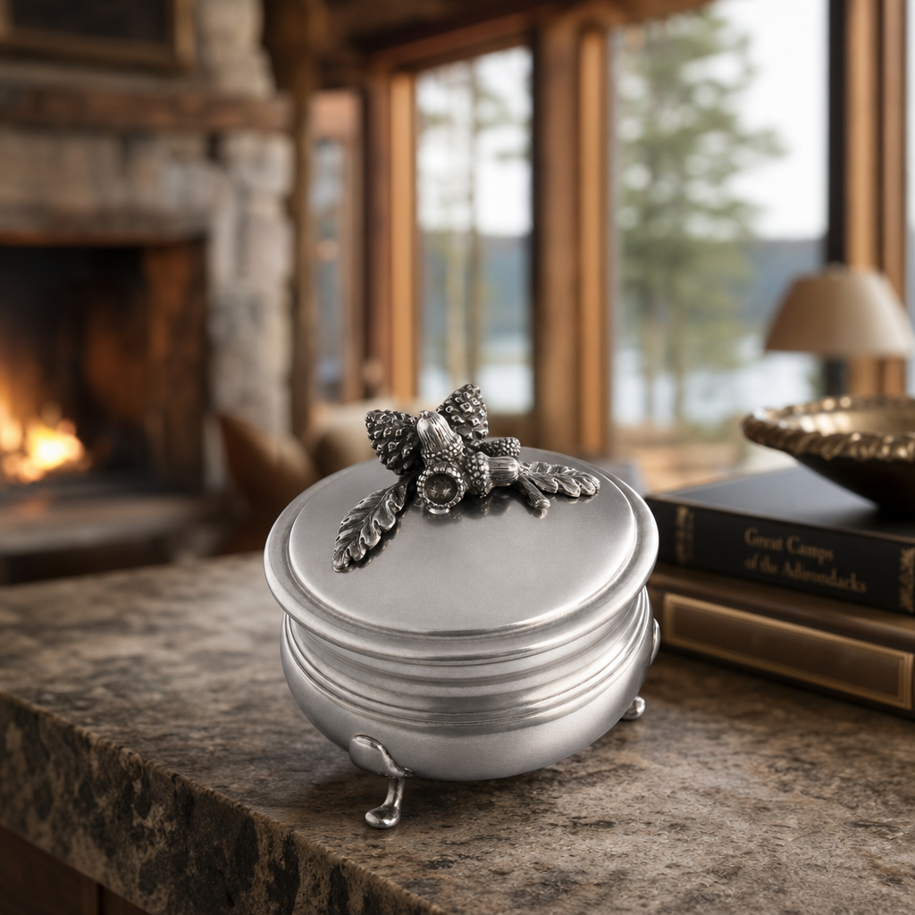 Pewter Acorn  Sauce Bowl 5