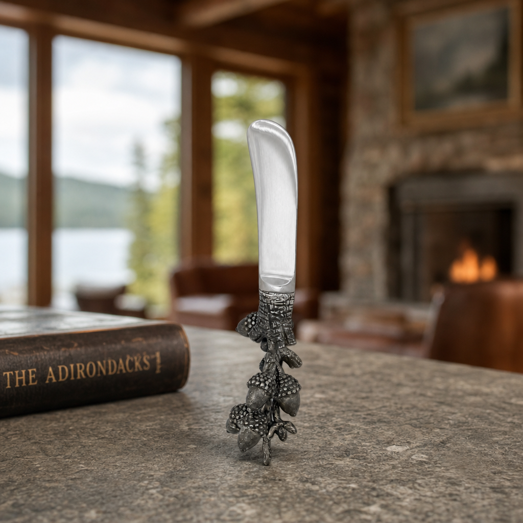 Pewter Acorn & Oak Leaf Handle Spreader 1