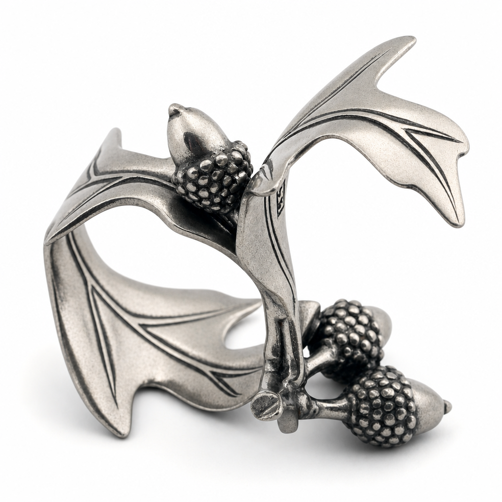 Pewter Acorn & Oak Leaf Napkin Ring 1