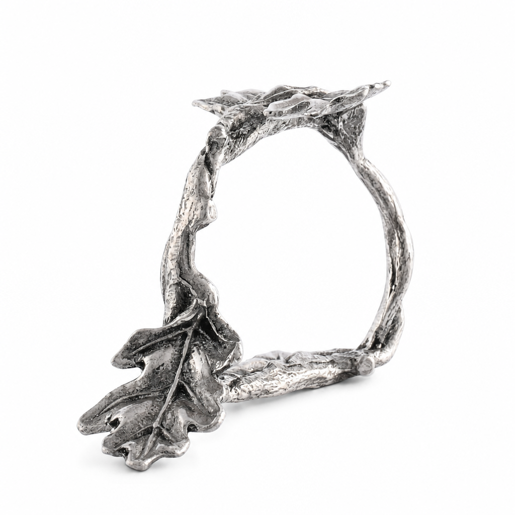 Pewter Oak Branch Napkin Ring 1