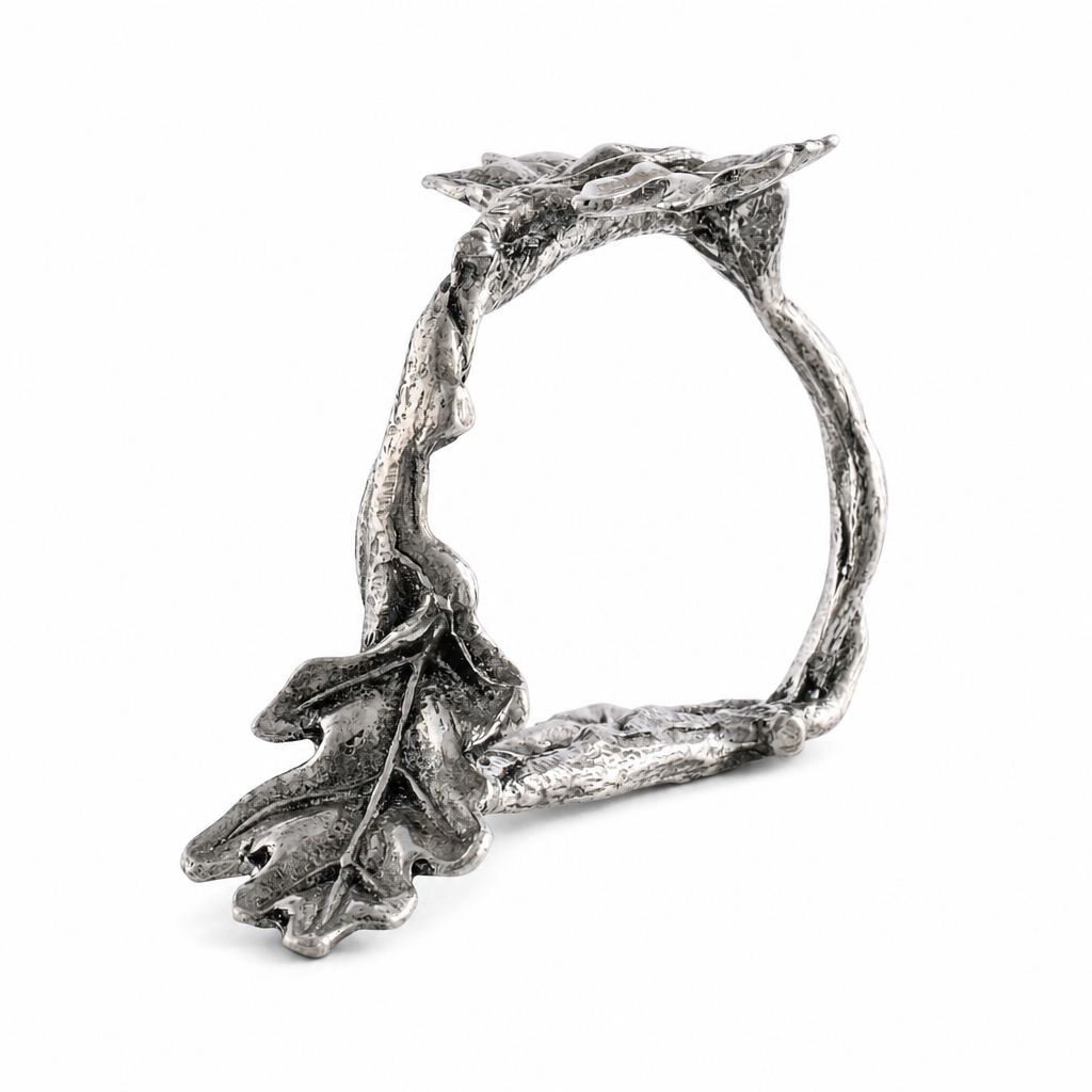 Pewter Oak Branch Napkin Ring 1