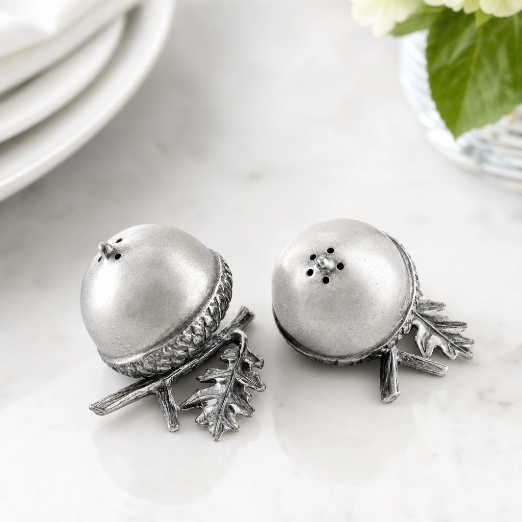 Pewter Acorn Salt & Pepper Set 10