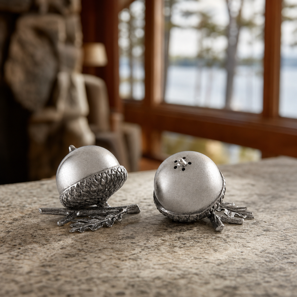 Pewter Acorn Salt & Pepper Set 1