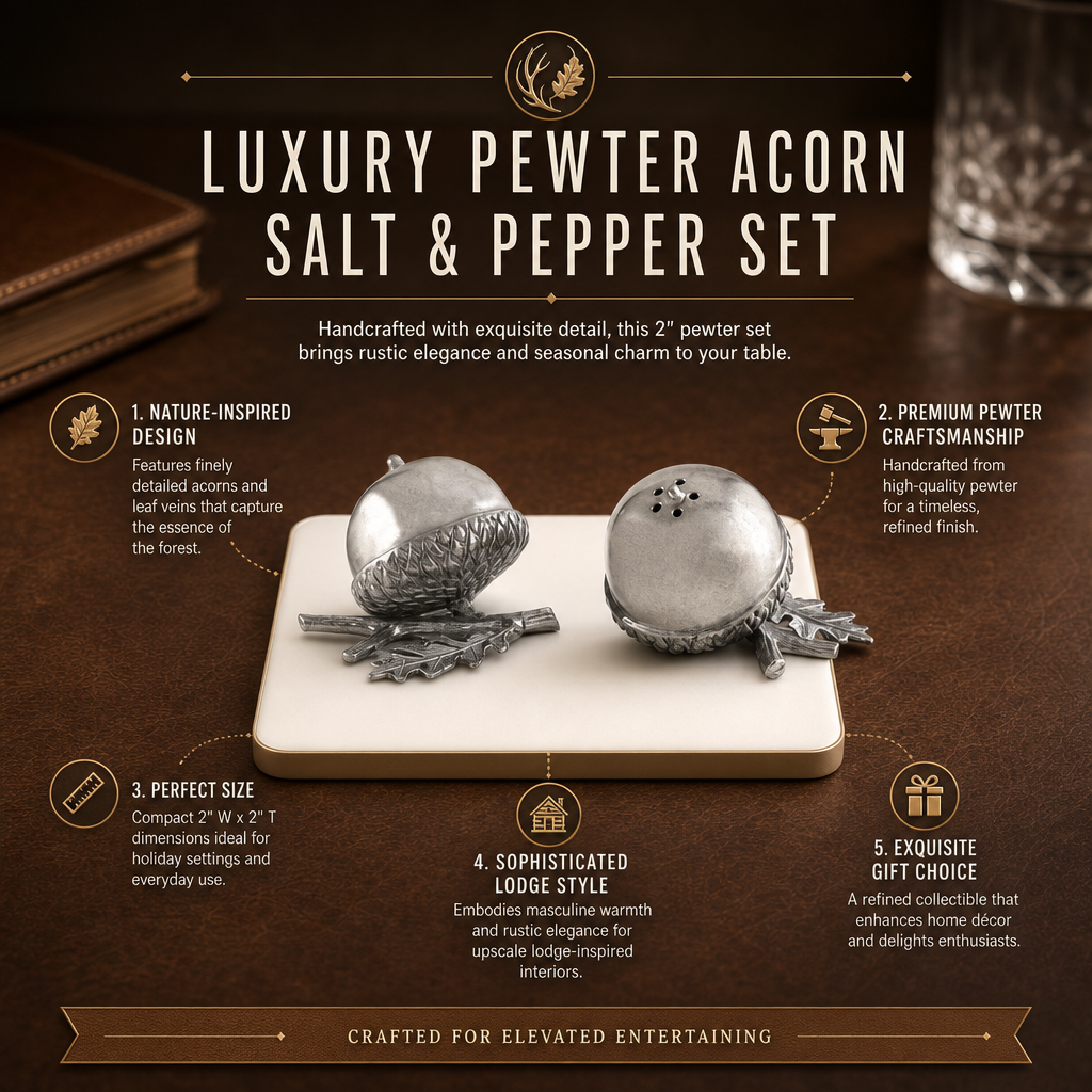 Pewter Acorn Salt & Pepper Set 1