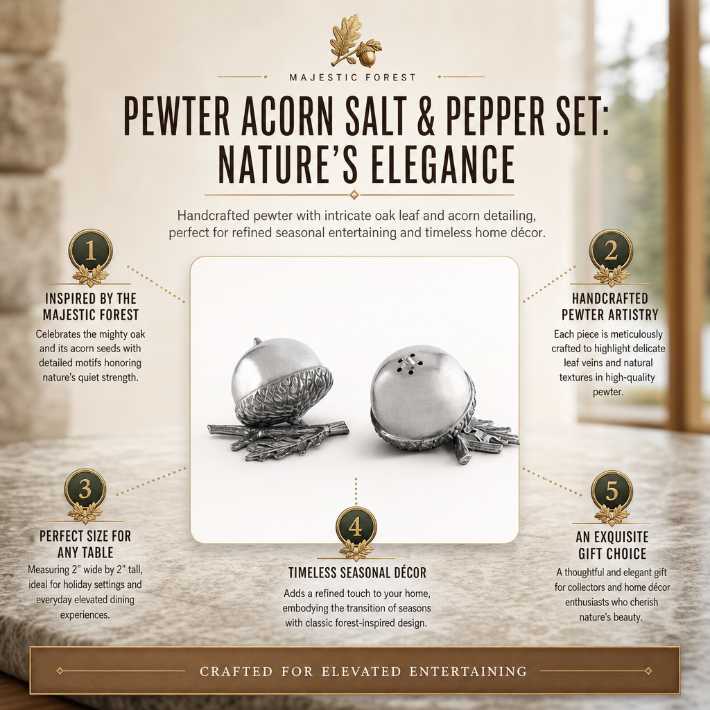 Pewter Acorn Salt & Pepper Set 11