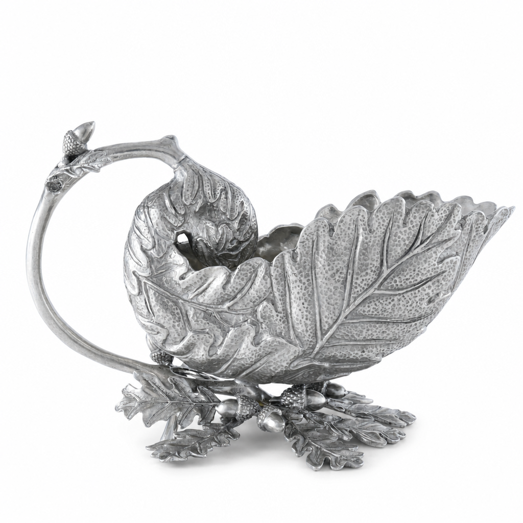 Pewter Oak Leaf Gravy Boat 1