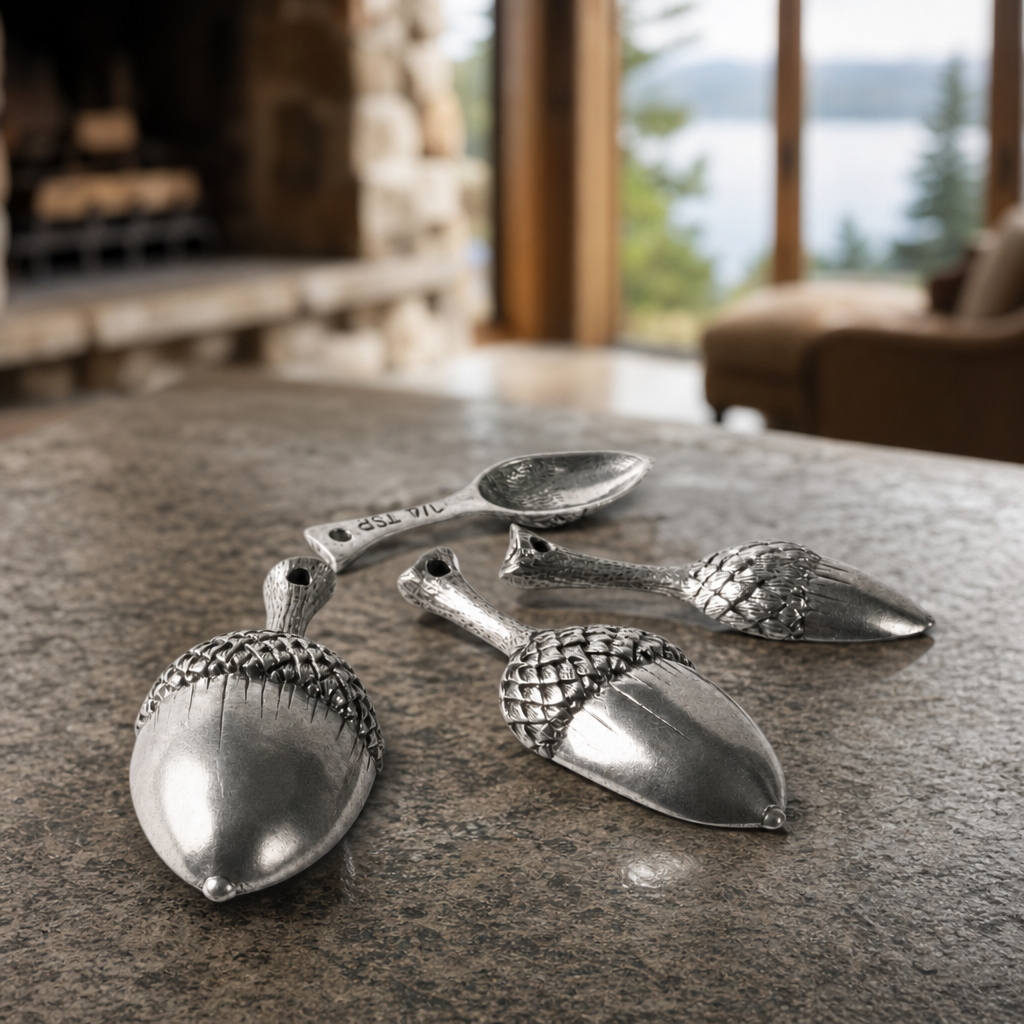 Pewter Acorn Measuring Spoons 2