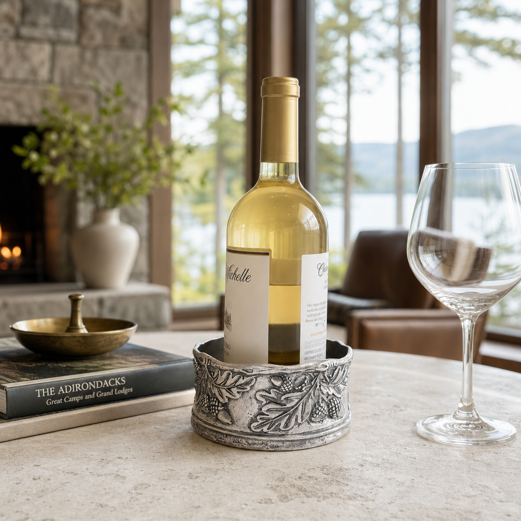 Acorn Oak & Leaf Pewter Wine Coaster 7