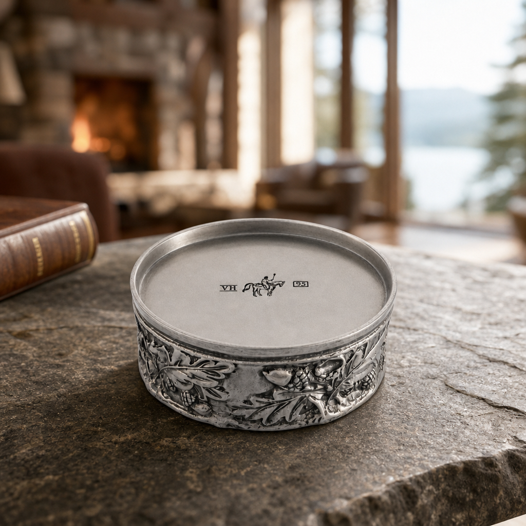 Acorn Oak & Leaf Pewter Wine Coaster 4