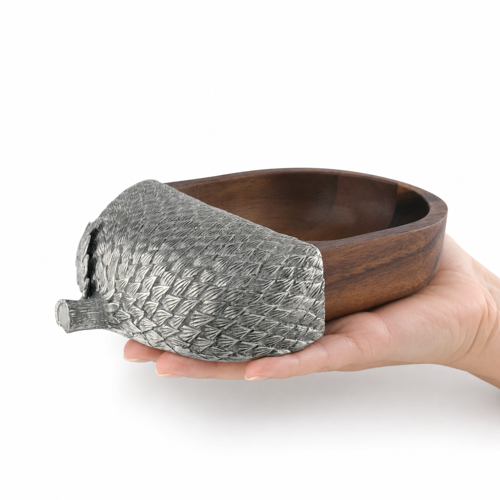Wood Acorn Nut Bowl 10