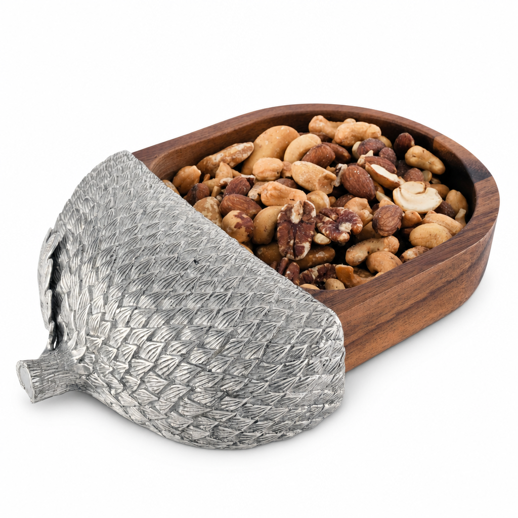 Wood Acorn Nut Bowl 1