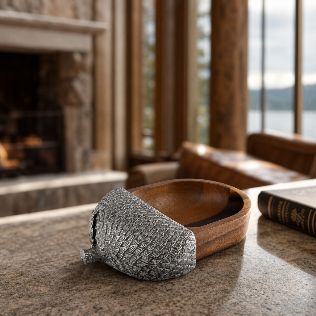 Wood Acorn Nut Bowl 4