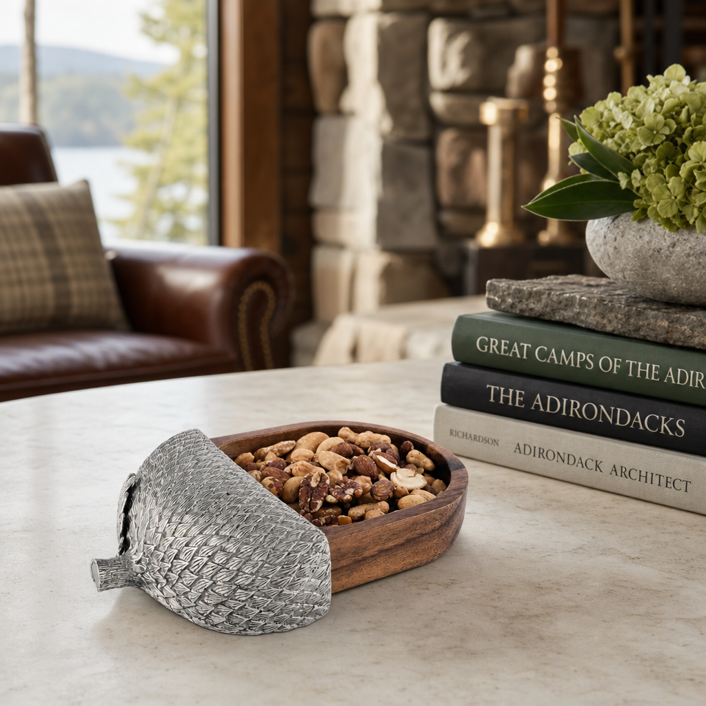 Wood Acorn Nut Bowl 6