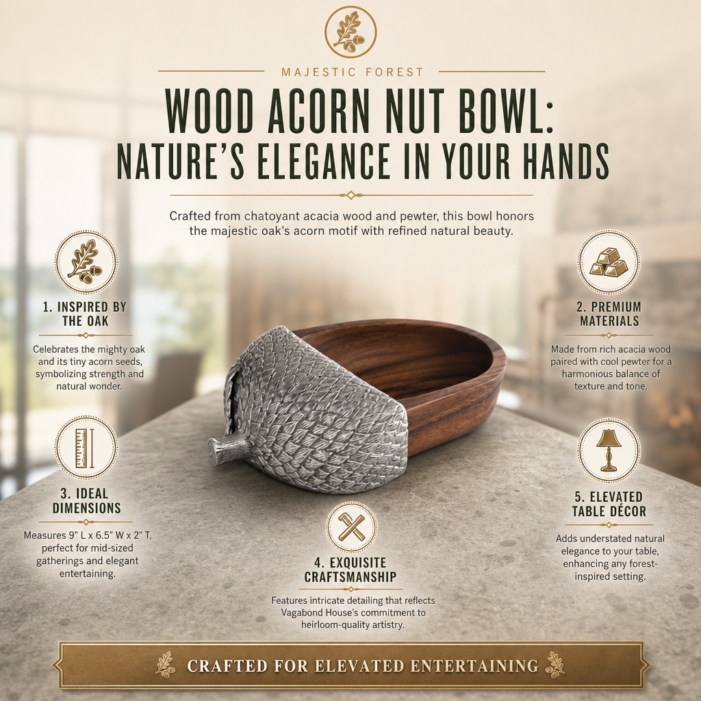 Wood Acorn Nut Bowl: Nature’s Elegance in Your Hands