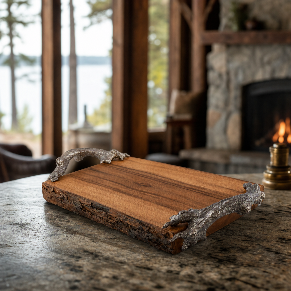 Natural Tree Bark Cheese Board 2