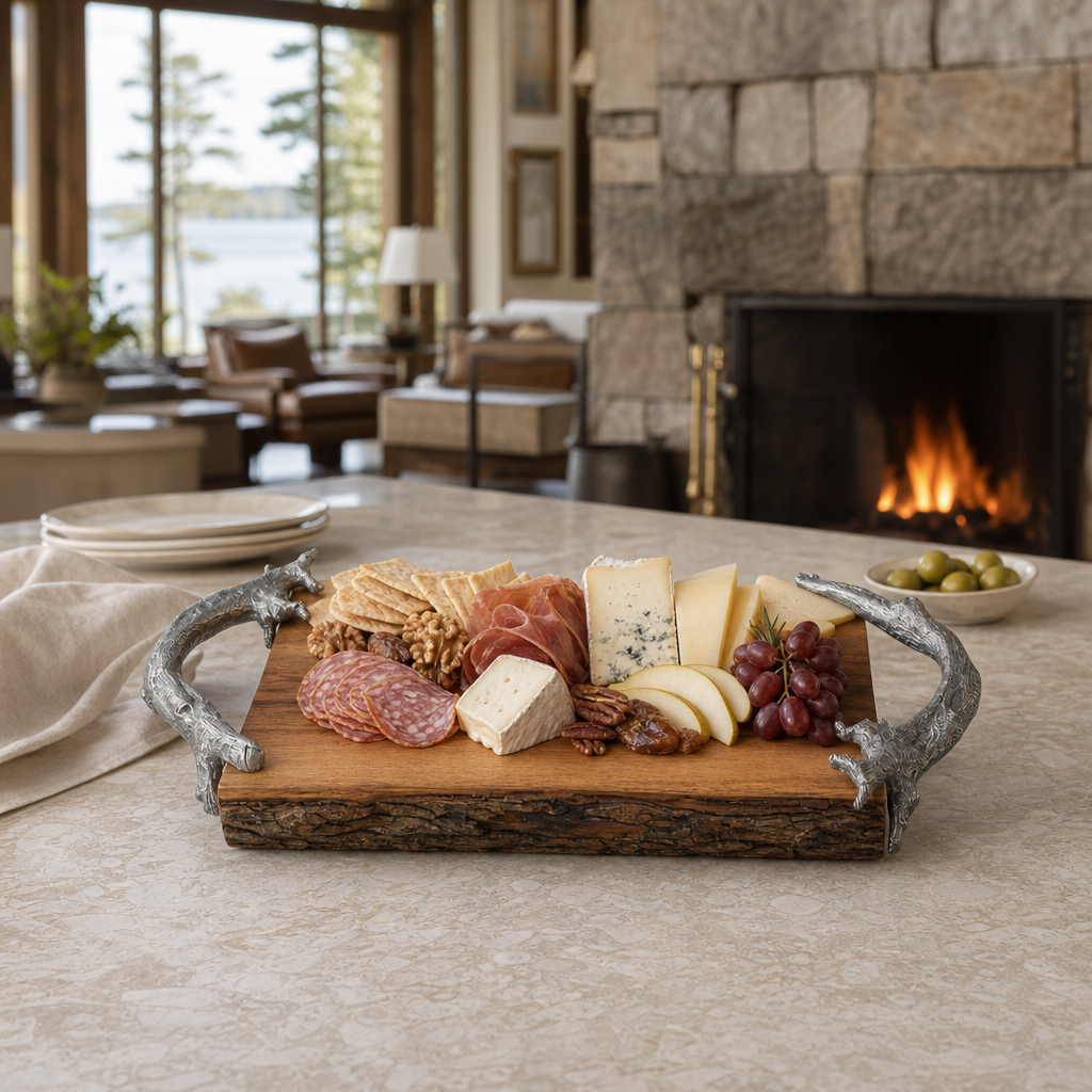 Natural Tree Bark Cheese Board 7
