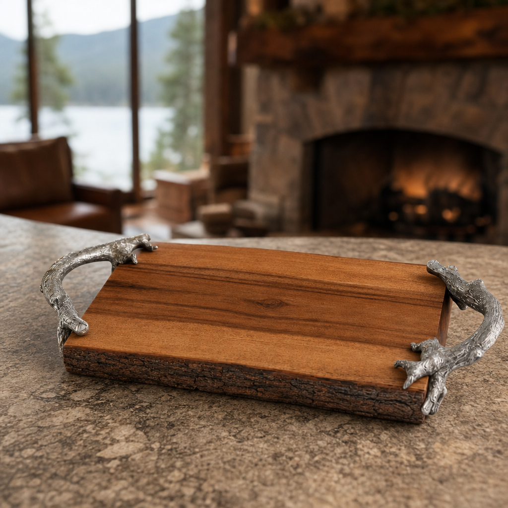 Natural Tree Bark Cheese Board 3