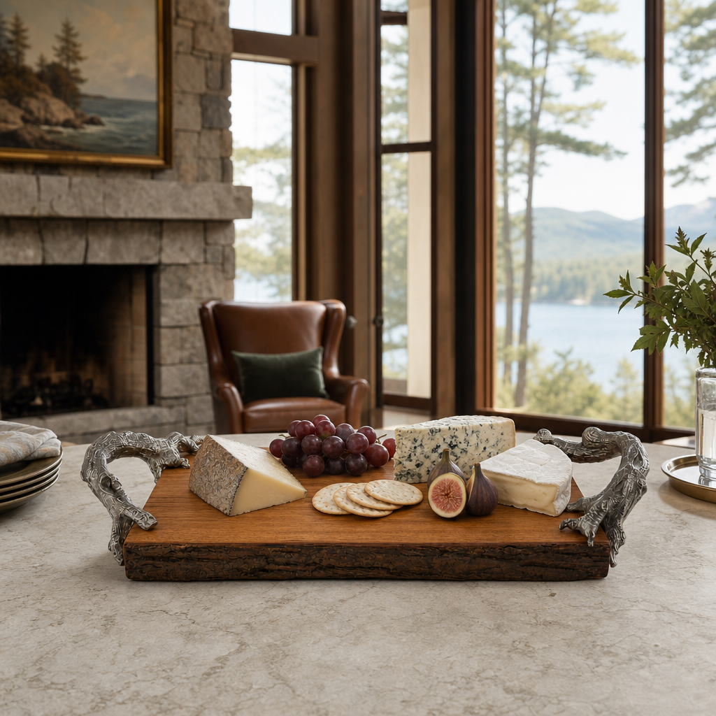 Natural Tree Bark Cheese Board 8