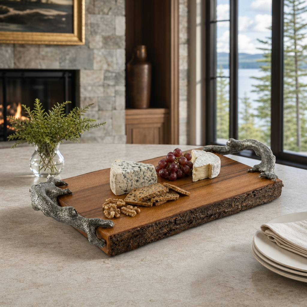 Natural Tree Bark Cheese Board 9