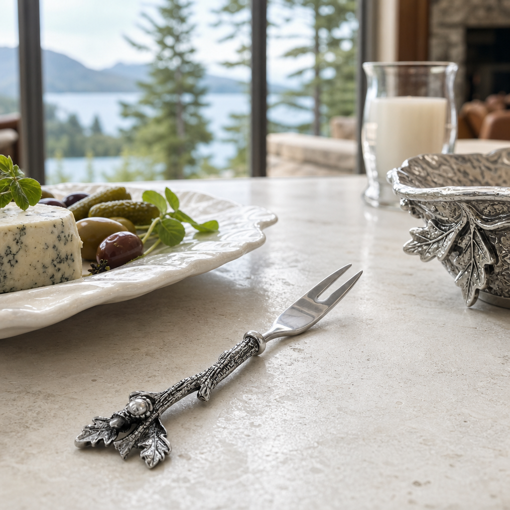 Acorn & Oak Leaf Hors d'oeuvre Fork 4