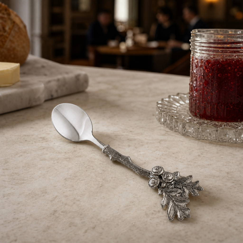 Acorn &amp; Oak Leaf Jam Spoon 7