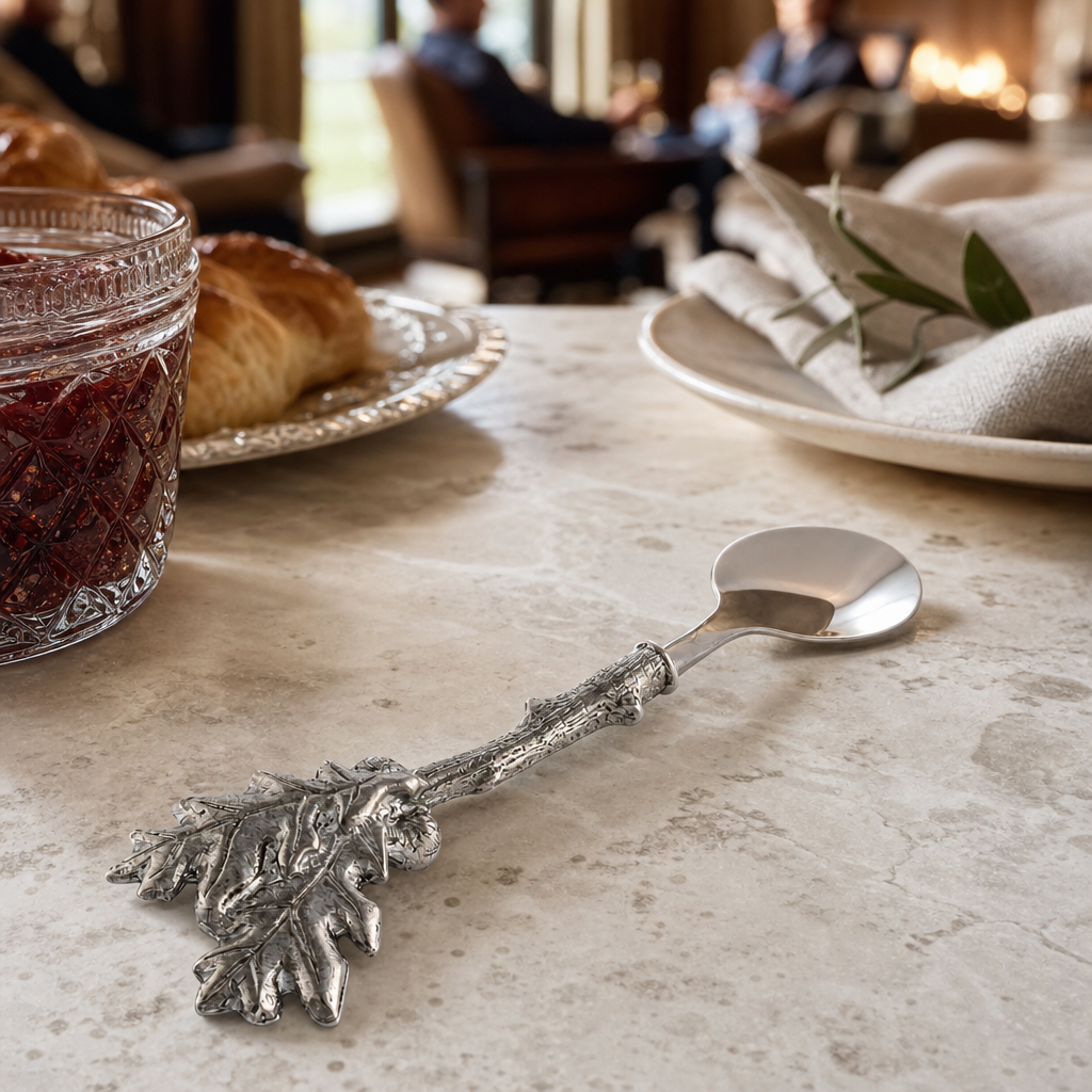 Acorn &amp; Oak Leaf Jam Spoon 9