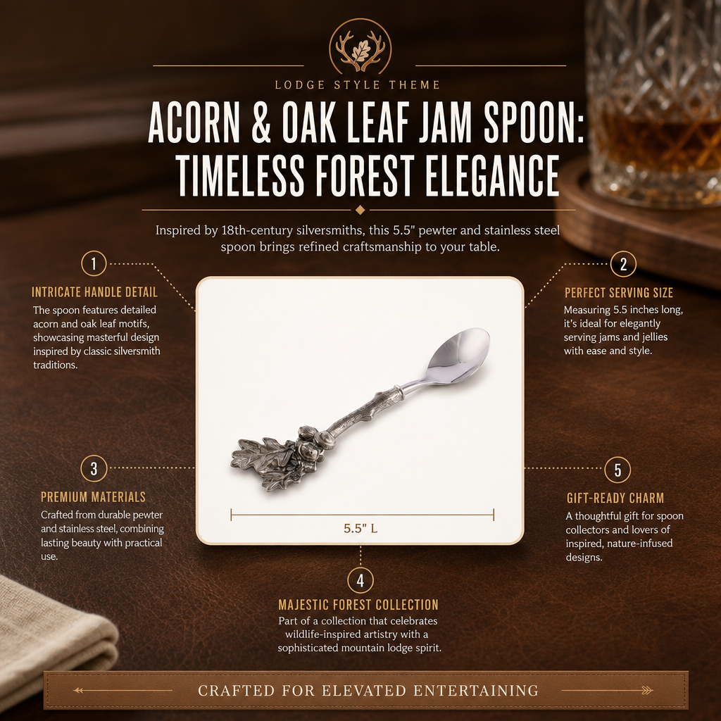 Acorn &amp; Oak Leaf Jam Spoon 11