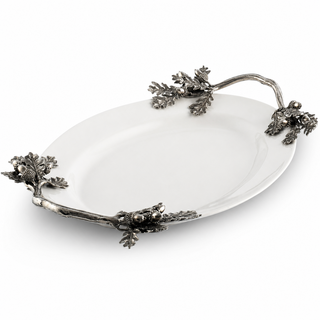 Acorn Oak & Leaf  Stoneware Tray - Small