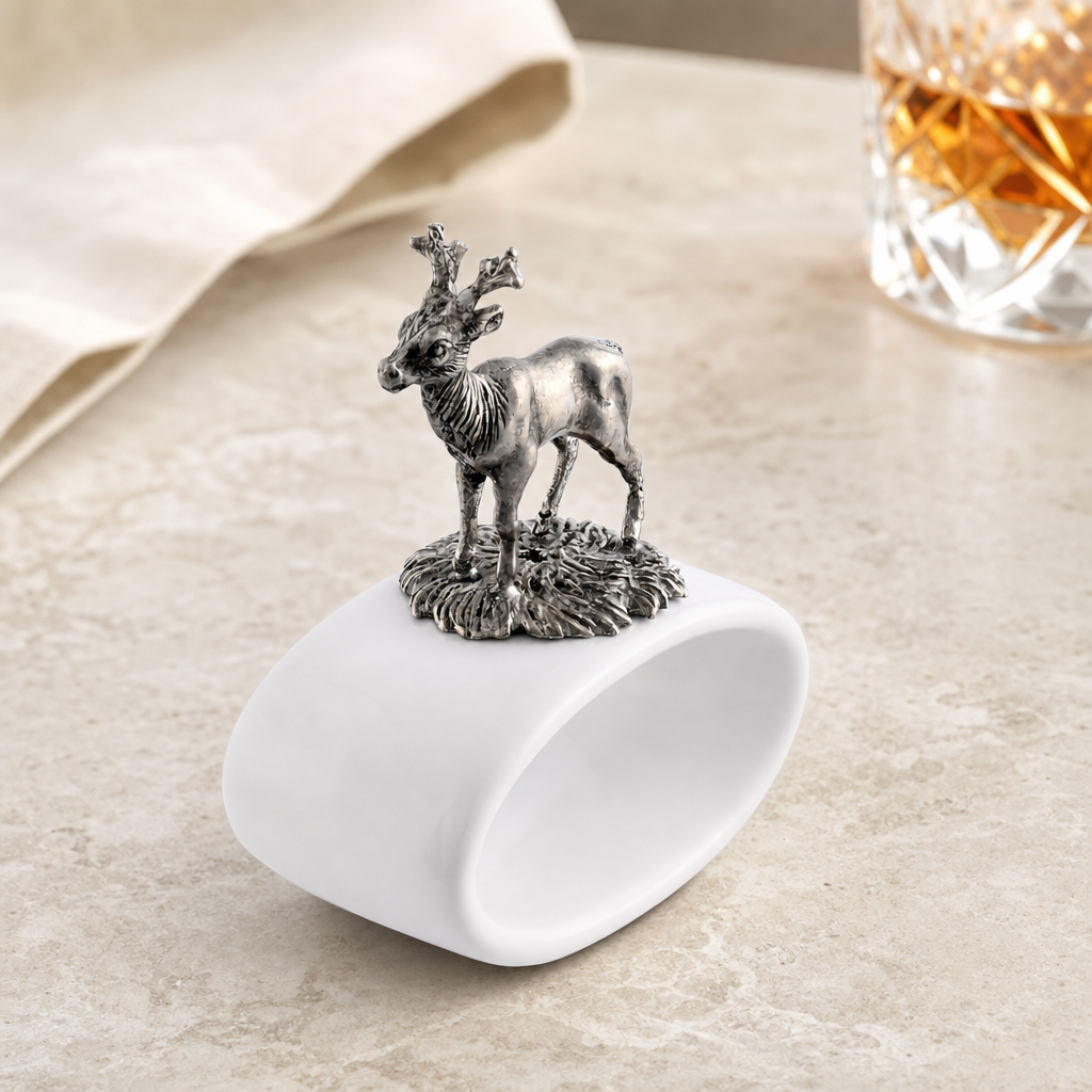 Deer Stoneware Napkin Ring 1