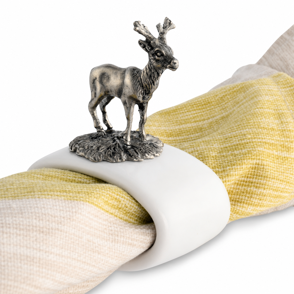 Deer Stoneware Napkin Ring 10
