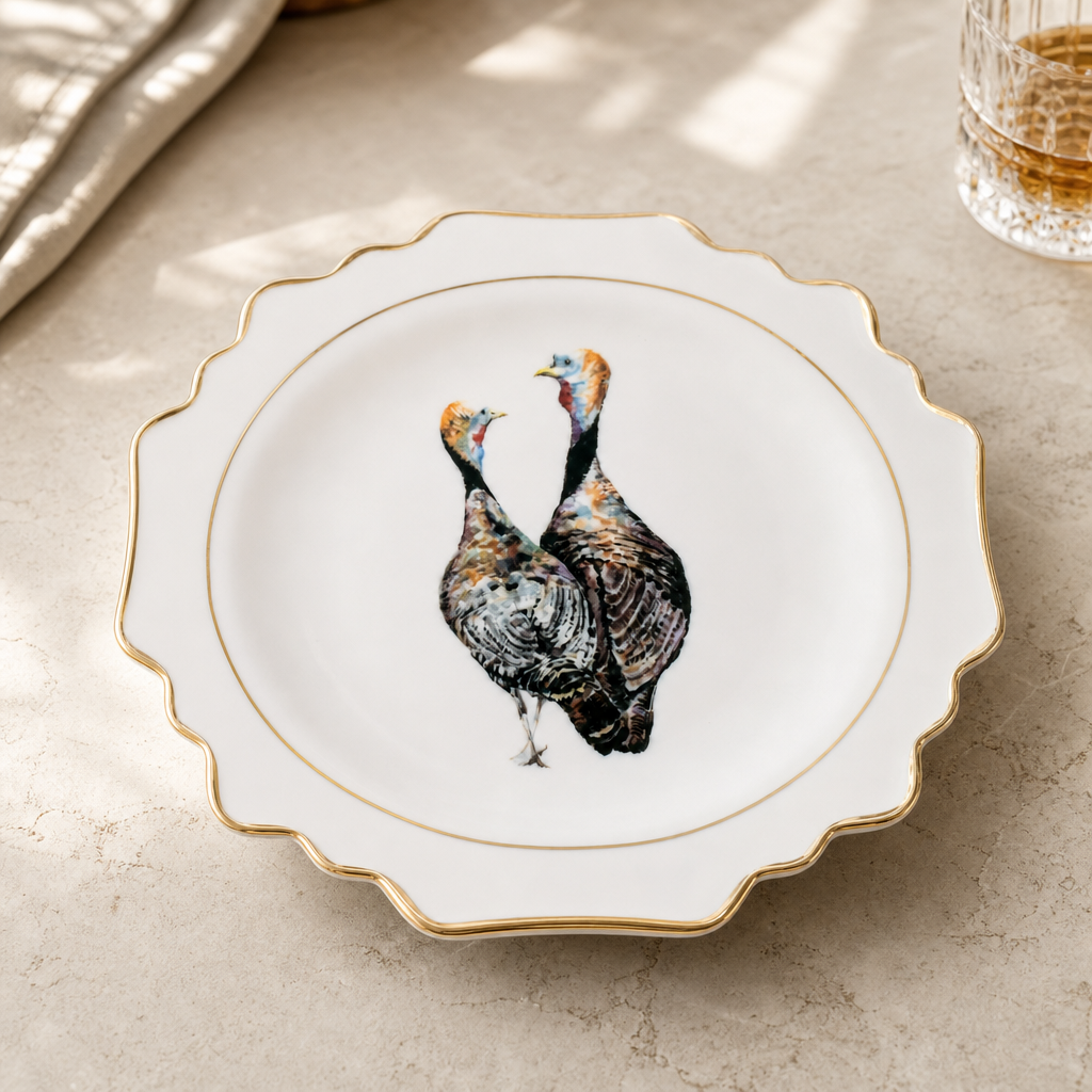 Norwood Narragansett Turkey Bone China Scallop Dinner Plate 2