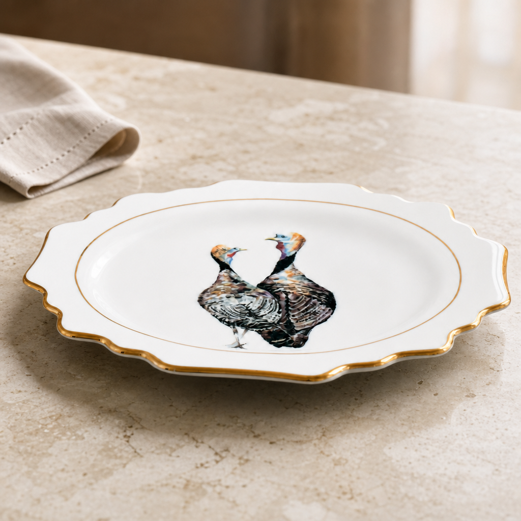 Norwood Narragansett Turkey Bone China Scallop Dinner Plate 3