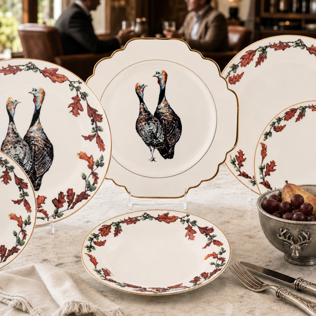 Norwood Narragansett Turkey Bone China Scallop Dinner Plate 7