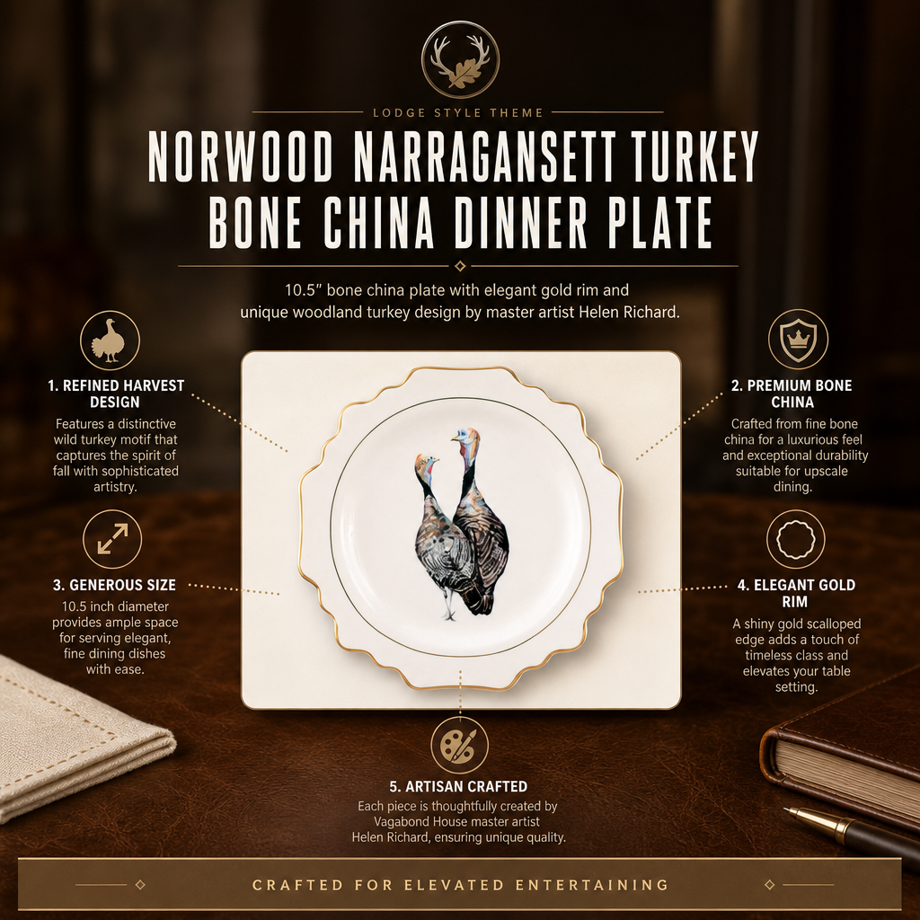 Norwood Narragansett Turkey Bone China Scallop Dinner Plate 9