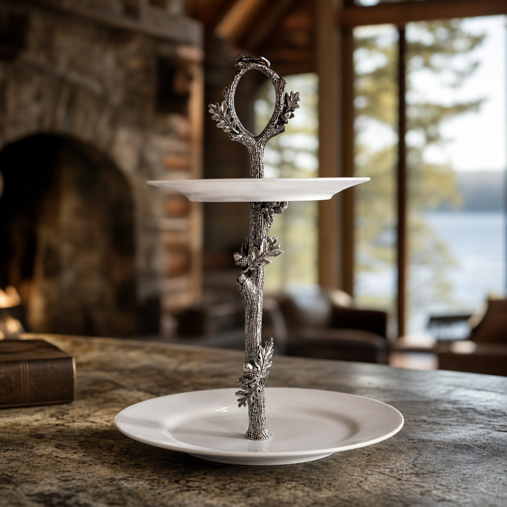 Acorn Oak & Leaf  Dessert Stand 2