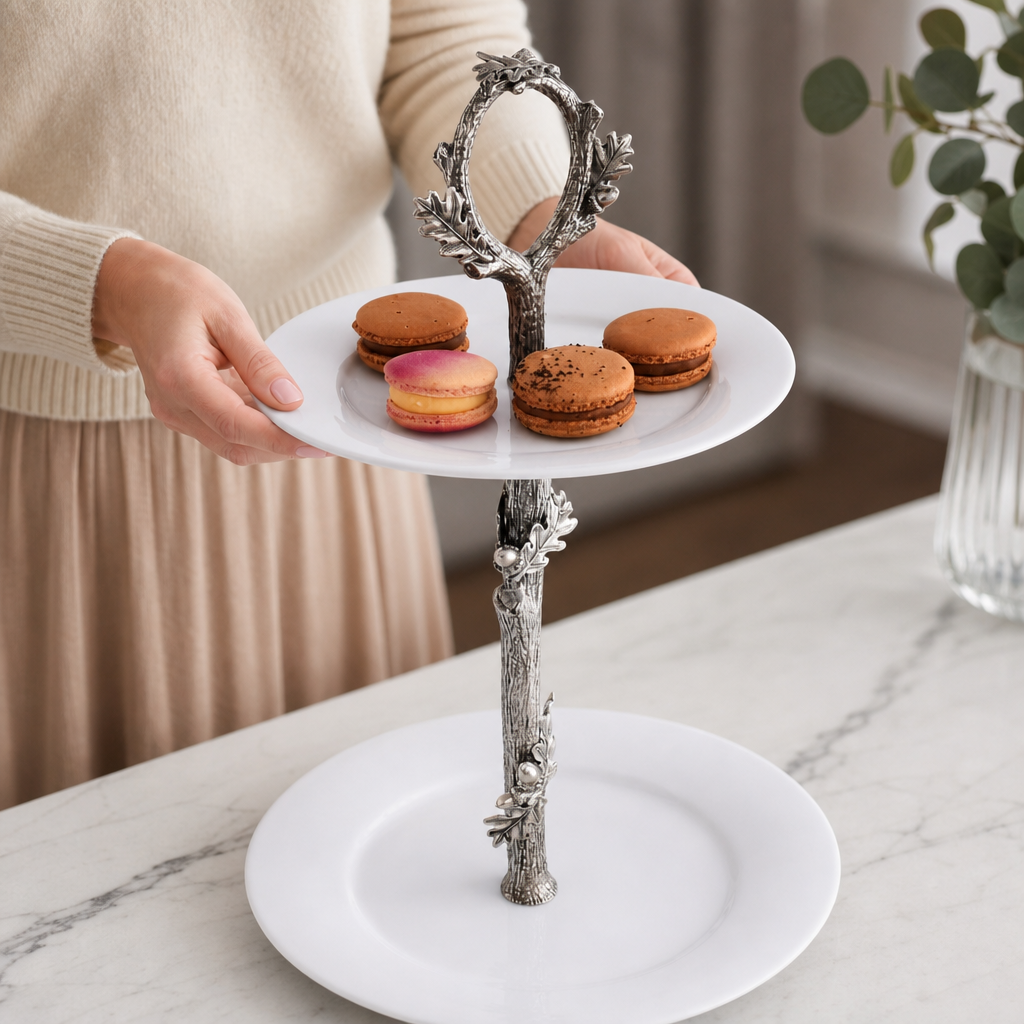 Acorn Oak & Leaf  Dessert Stand 10