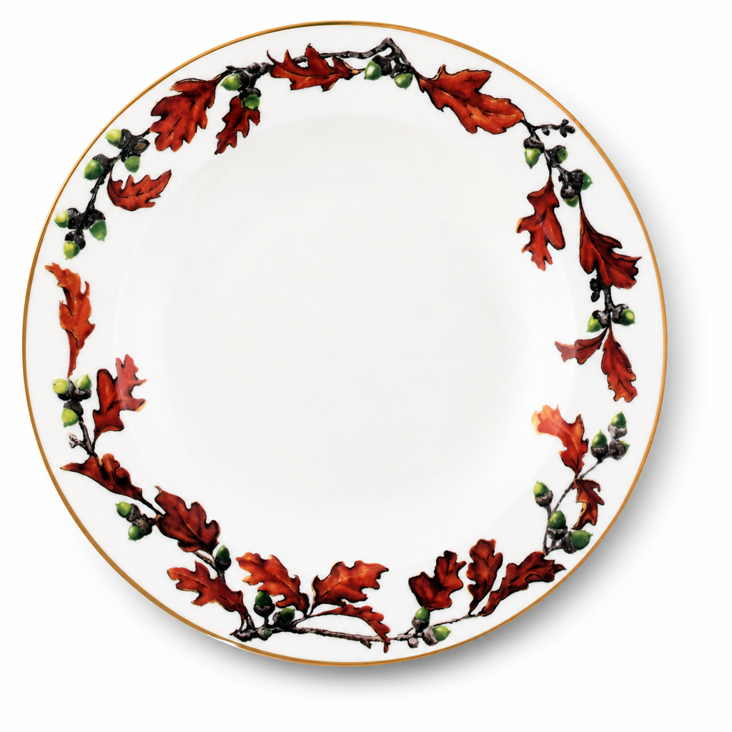 Norwood Acorn Bone China Round Dinner Plate 1