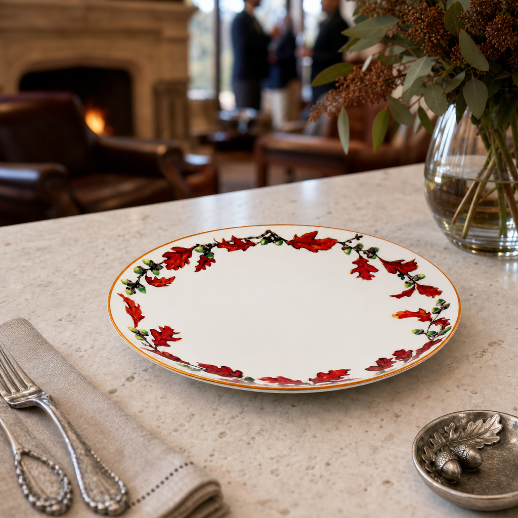 Norwood Acorn Bone China Round Dinner Plate 6