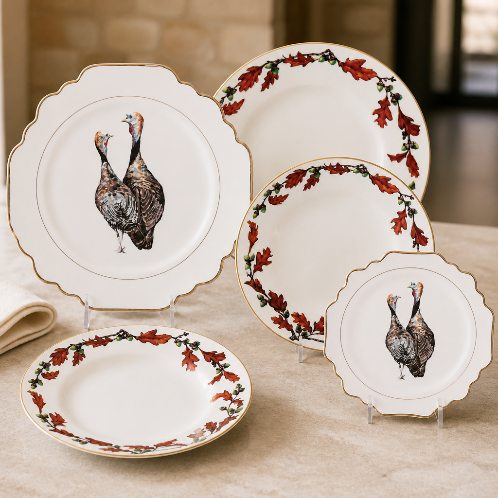 Norwood Acorn Bone China Round Dinner Plate 4