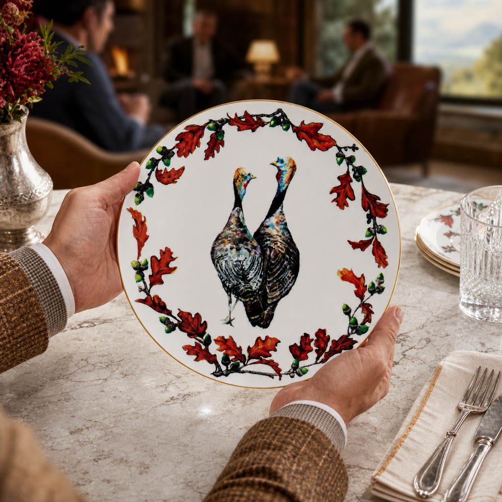 Norwood Narragansett Turkey Bone China Round  Dinner Plate 5