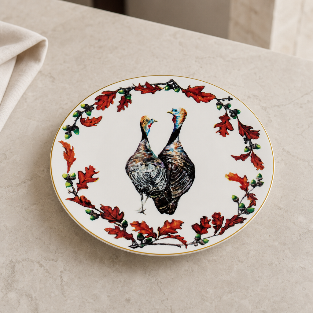 Norwood Narragansett Turkey Bone China Round  Dinner Plate 2
