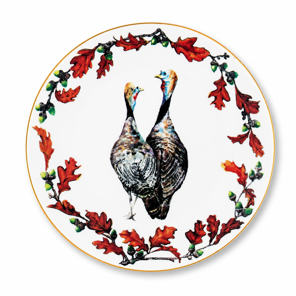 Norwood Narragansett Turkey Bone China Round  Dinner Plate 1