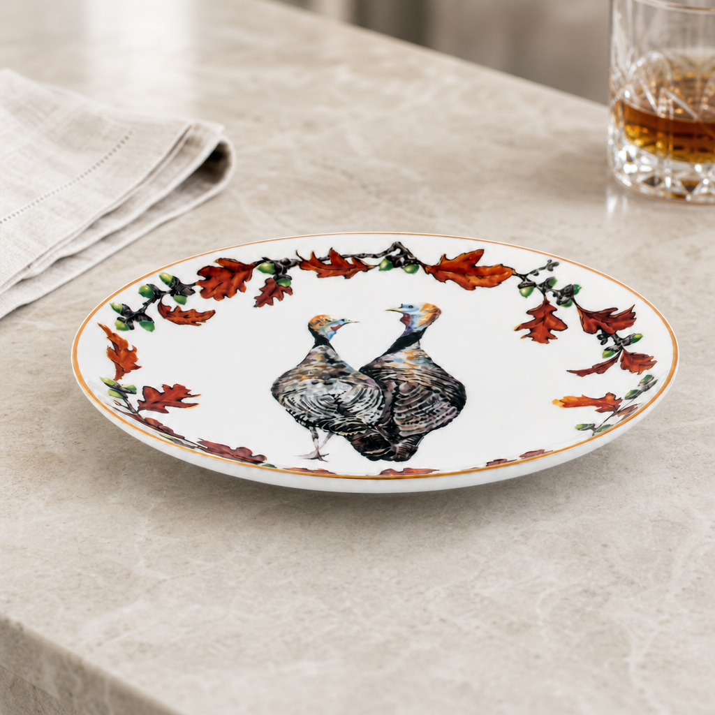 Norwood Narragansett Turkey Bone China Round  Dinner Plate 3
