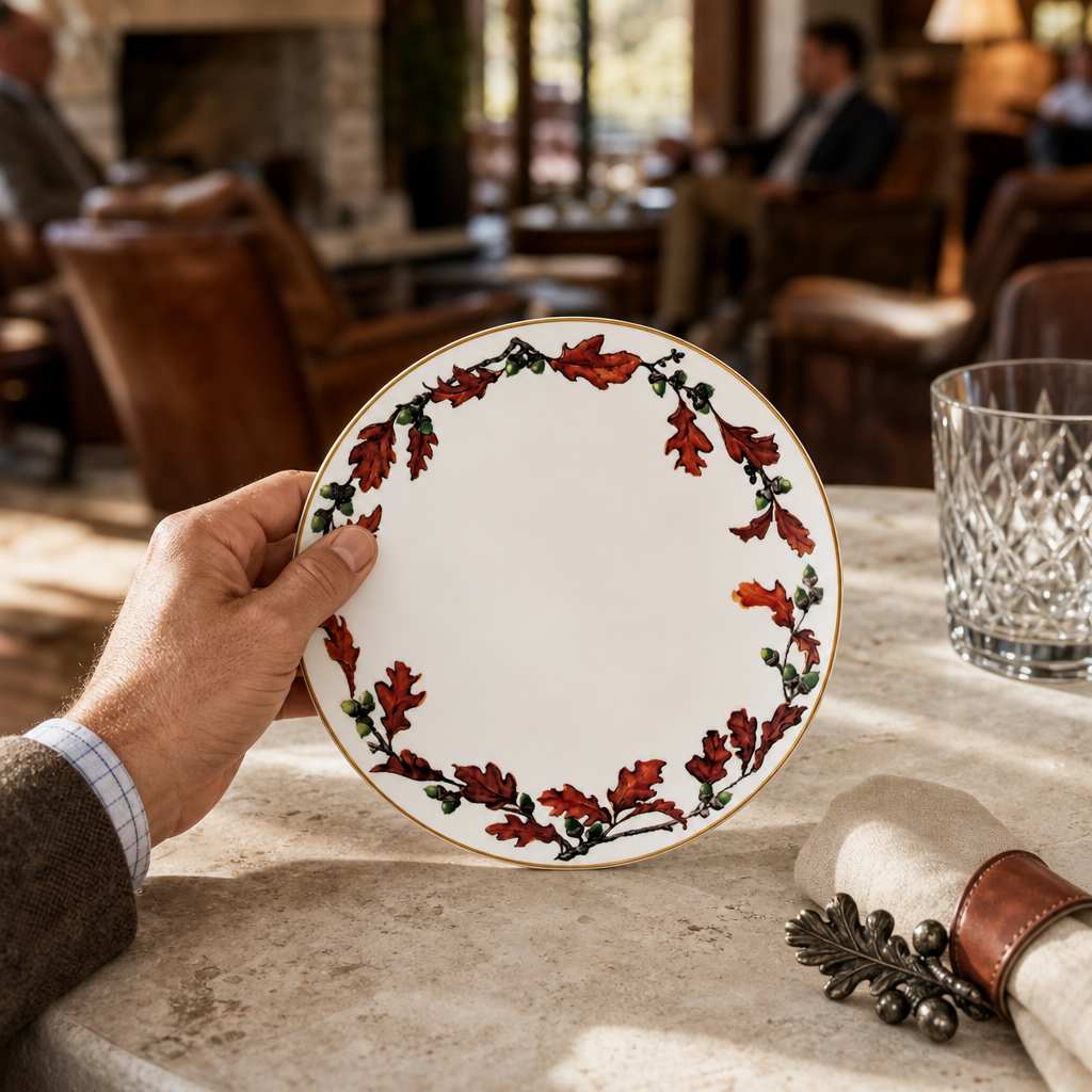 Norwood Acorn Bone China Round Salad Plate 5