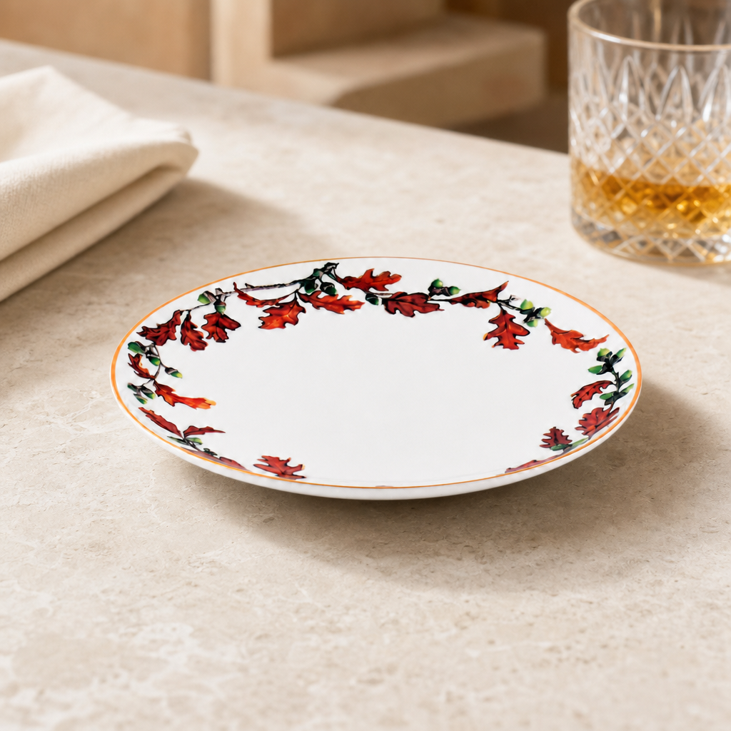 Norwood Acorn Bone China Round Salad Plate 3