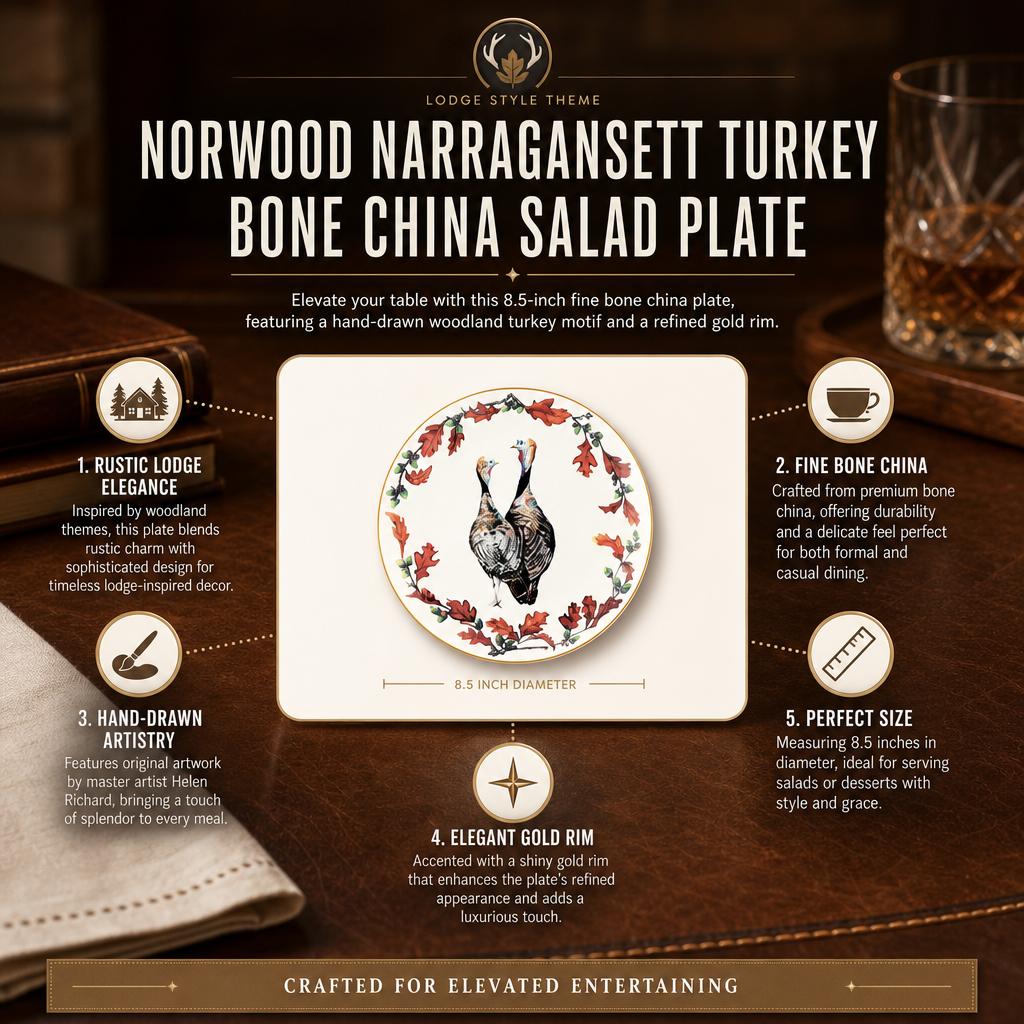 Norwood Narragansett Turkey Bone China Round  Salad Plate 9