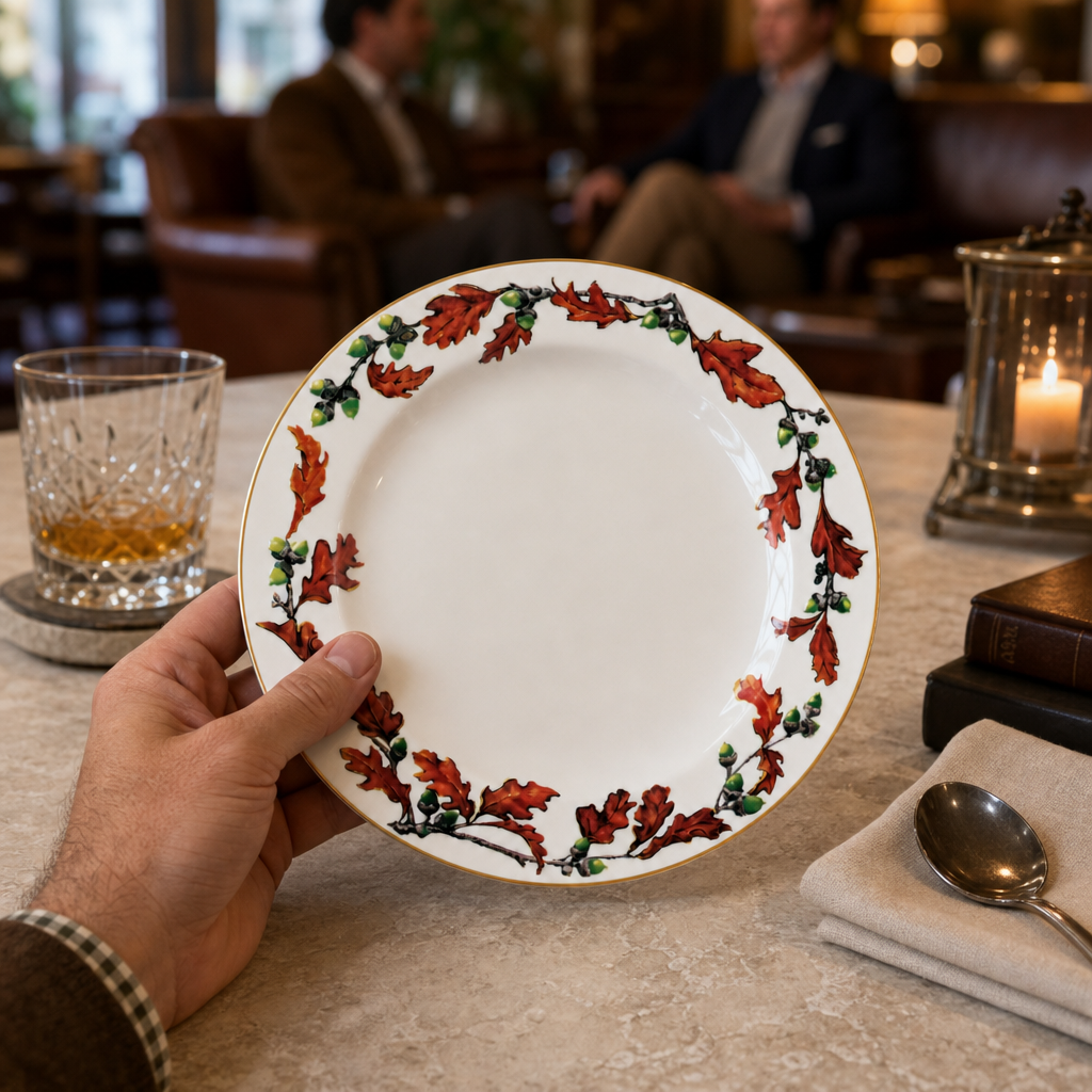 Norwood Acorn Pattern Bone China Soup Plate 5