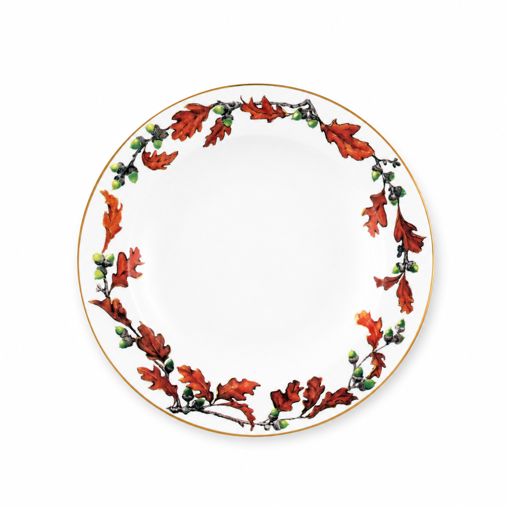 Norwood Acorn Pattern Bone China Soup Plate 1