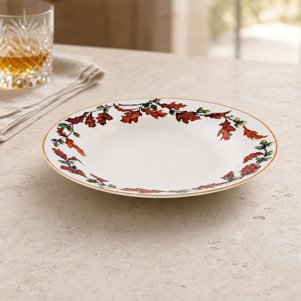 Norwood Acorn Pattern Bone China Soup Plate 3