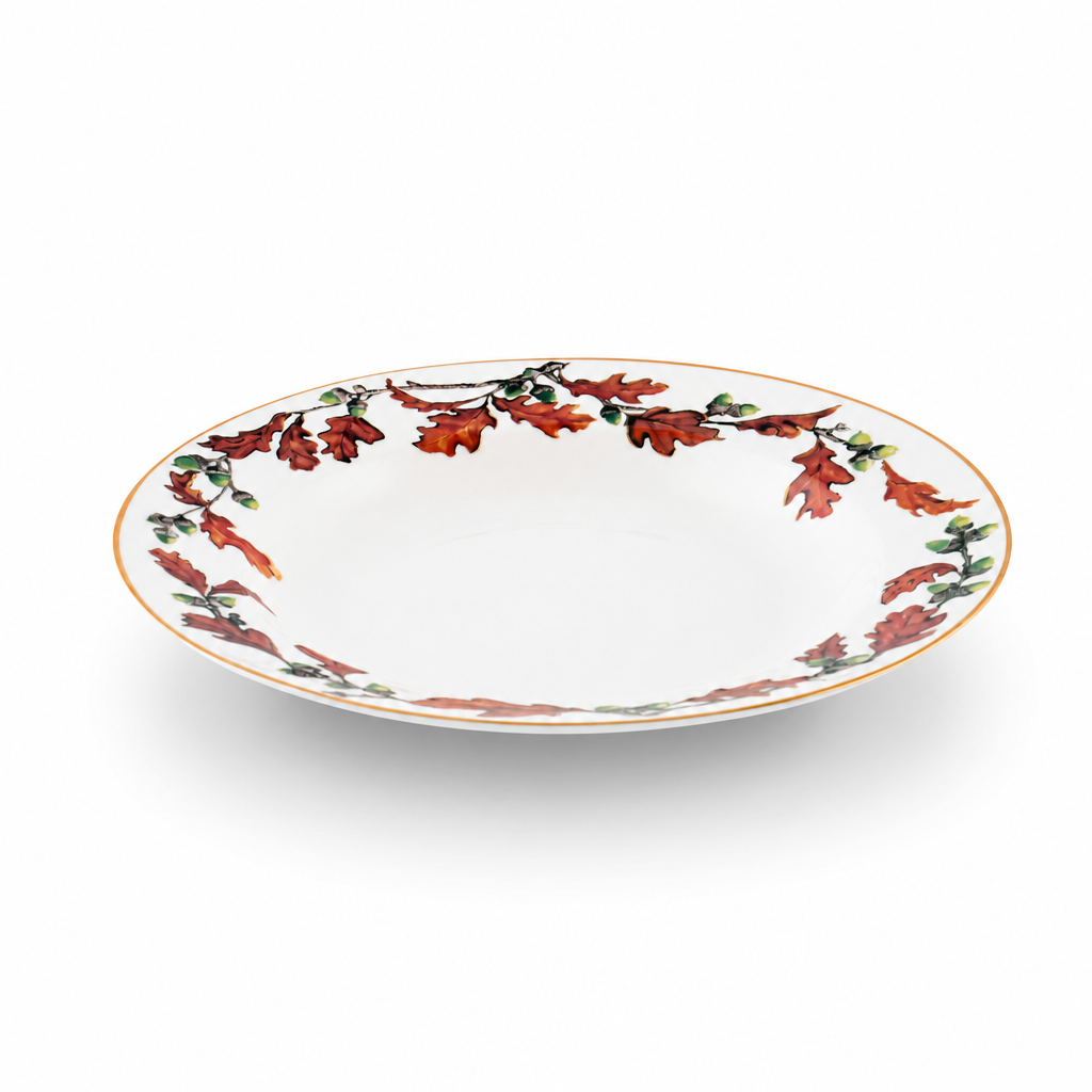 Norwood Acorn Pattern Bone China Soup Plate 8